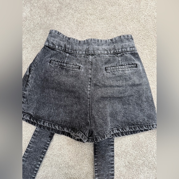 IRO - Ober Denim Paperbag Shorts - size 40, US size 8 - Dark Grey Wash - NWT - Picture 11 of 15
